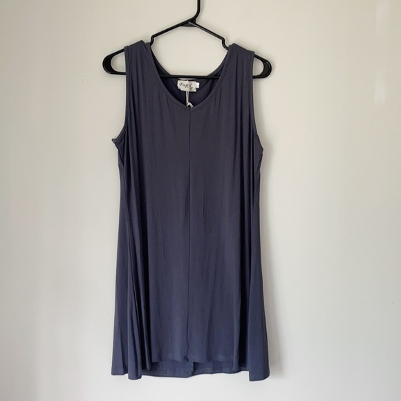 PAPA VANCOUVER DARK GREY SLEEVELESS TUNIC